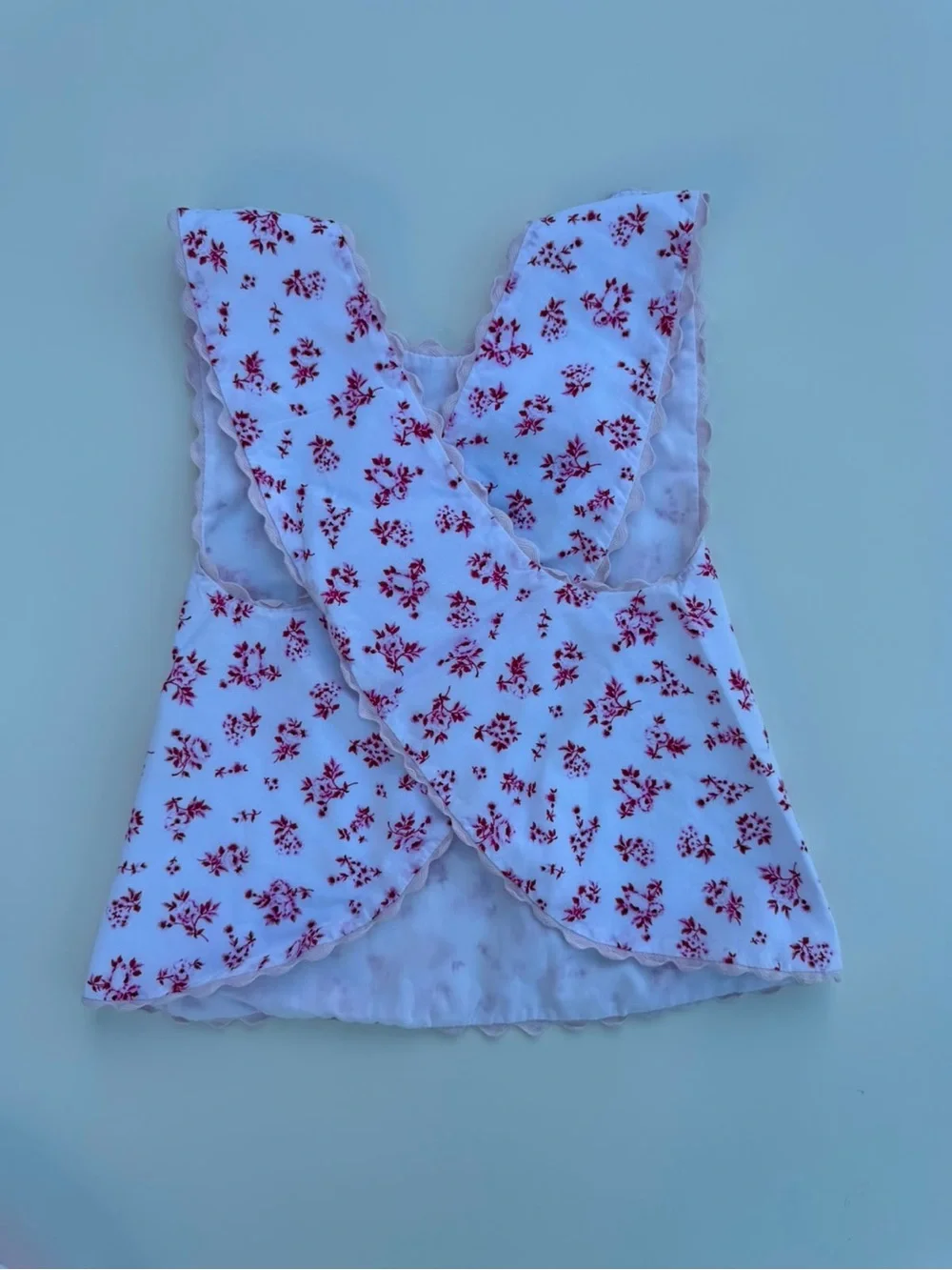 Oscar de la Renta White and Red Floral Kids Matching Set